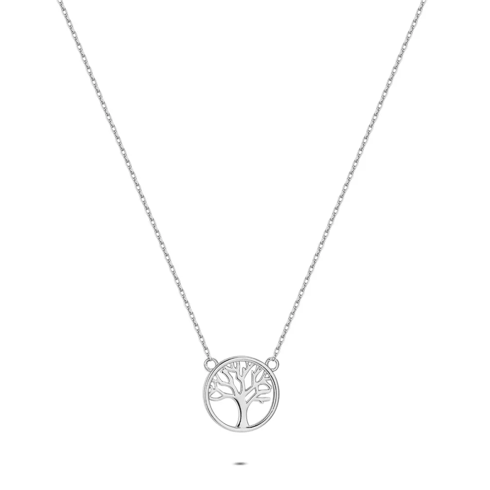 Halsketting in zilver, boomontwerp