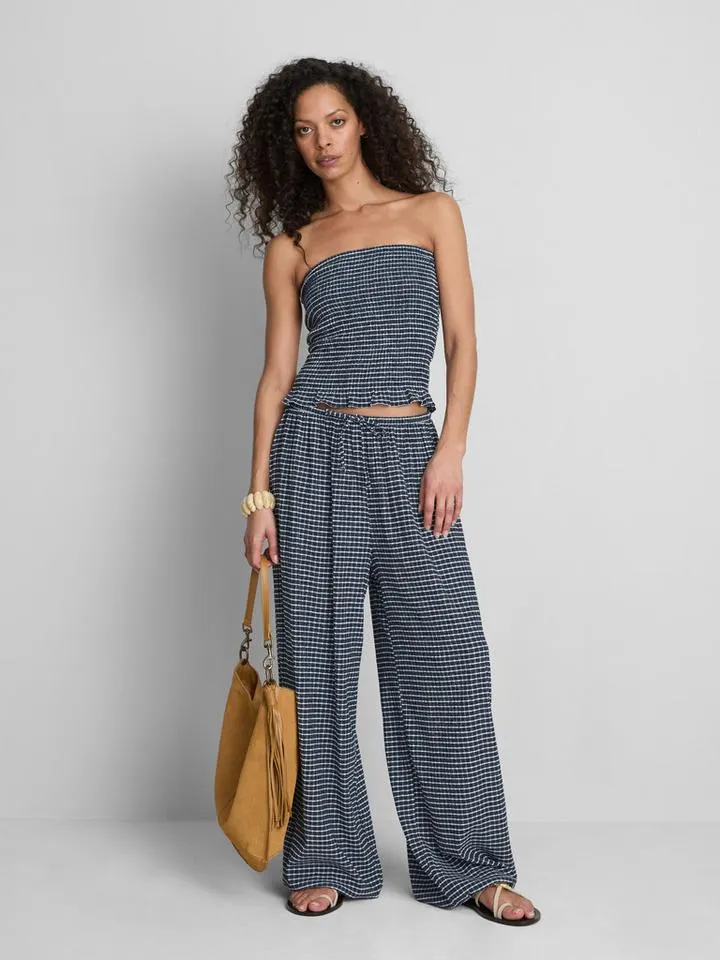 Pantaloni larghi a quadretti Paula Echevarría