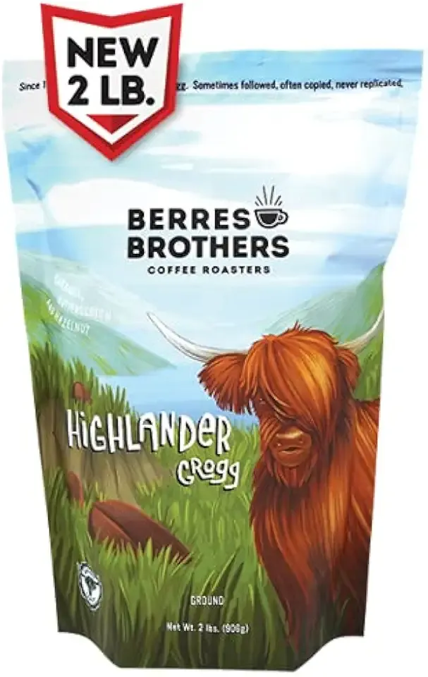 Berres Brothers Highlander Grogg Ground Coffee, 2lb Package, Combination of Caramel, Butterscotch and Hazelnut 2 Pound Medium Roast