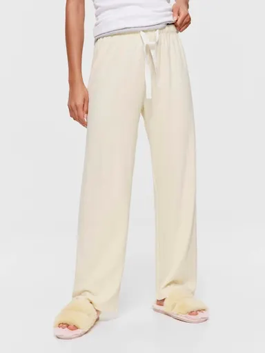 Yellow Waffle Tapered Pj Pant