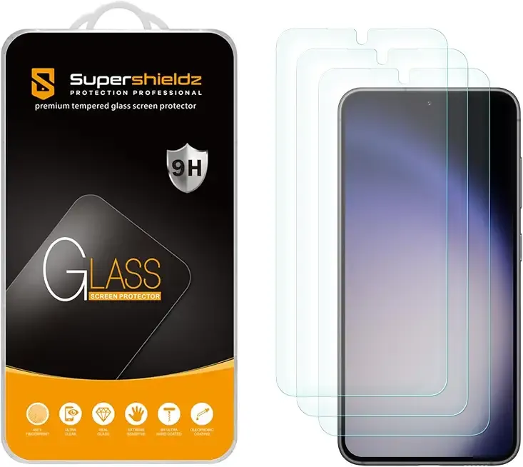 Supershieldz (3 Pack) Designed for Samsung Galaxy S24 Tempered Glass Screen Protector, Anti Scratch, Bubble Free