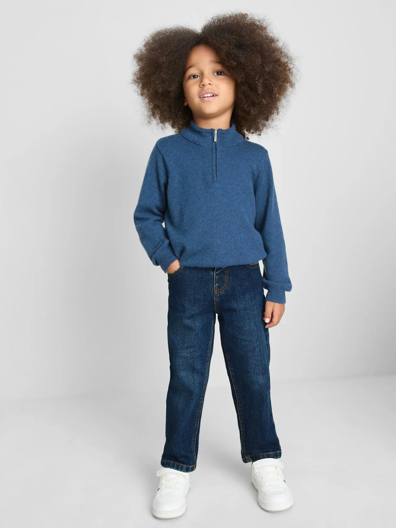 1–9 ans | Jean droit en coton majoritaire