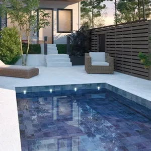 Revestimiento para piscina efecto piedra Beige Aspen Pool 30x60 cm