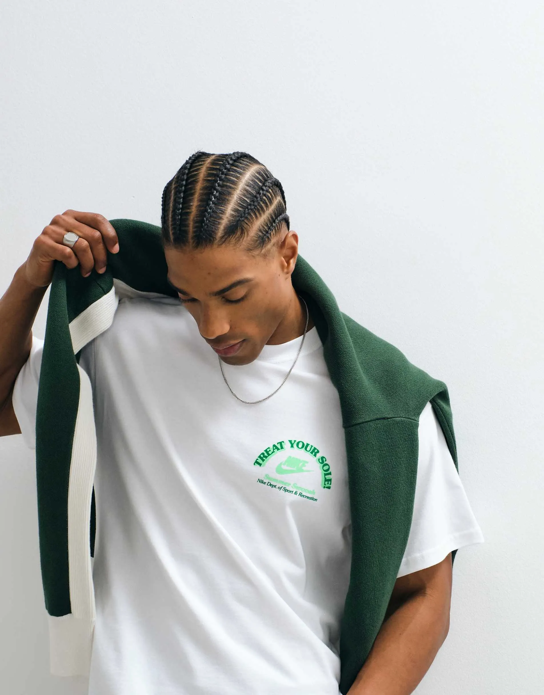 Nike ice cream van graphic back print t-shirt in white