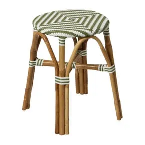 Bistro krukje paris - groen/wit - ø34x45 cm