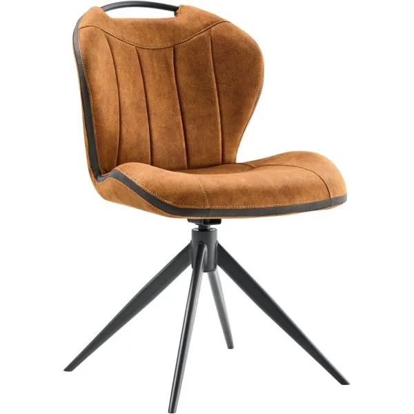 Eetkamerstoel Tantini draaibaar microvezel cognac