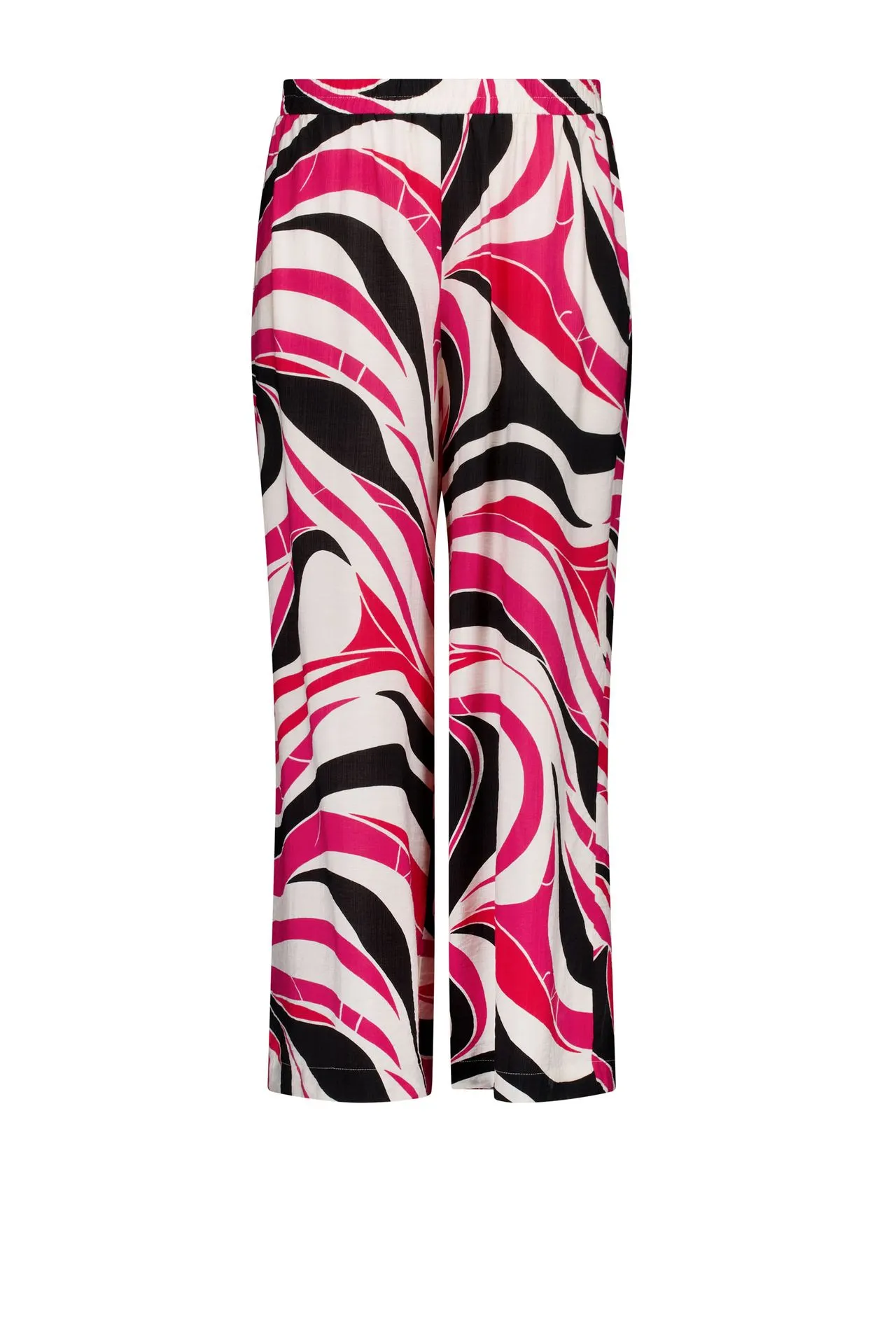 Wide fit culotte broek | Roze | Grafische print