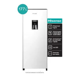 Heladera Hisense One Door Dispenser 177L Blanca RL230WW4AU