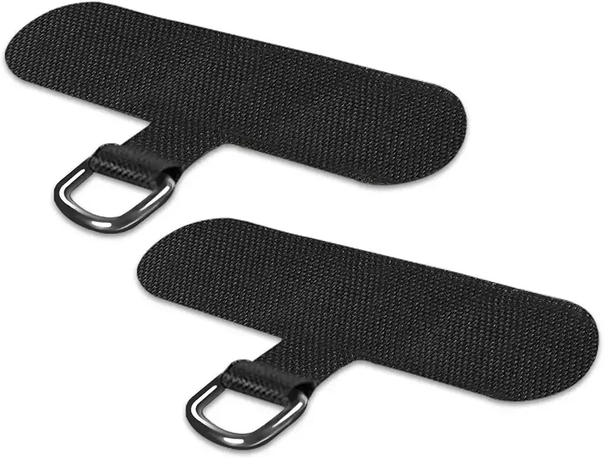 TACOMEGE Phone Tether Tab for iPhone, Cell Phone Lanyard Patch, Phone Strap Replacement Part for All Full Phone Cases (Black)