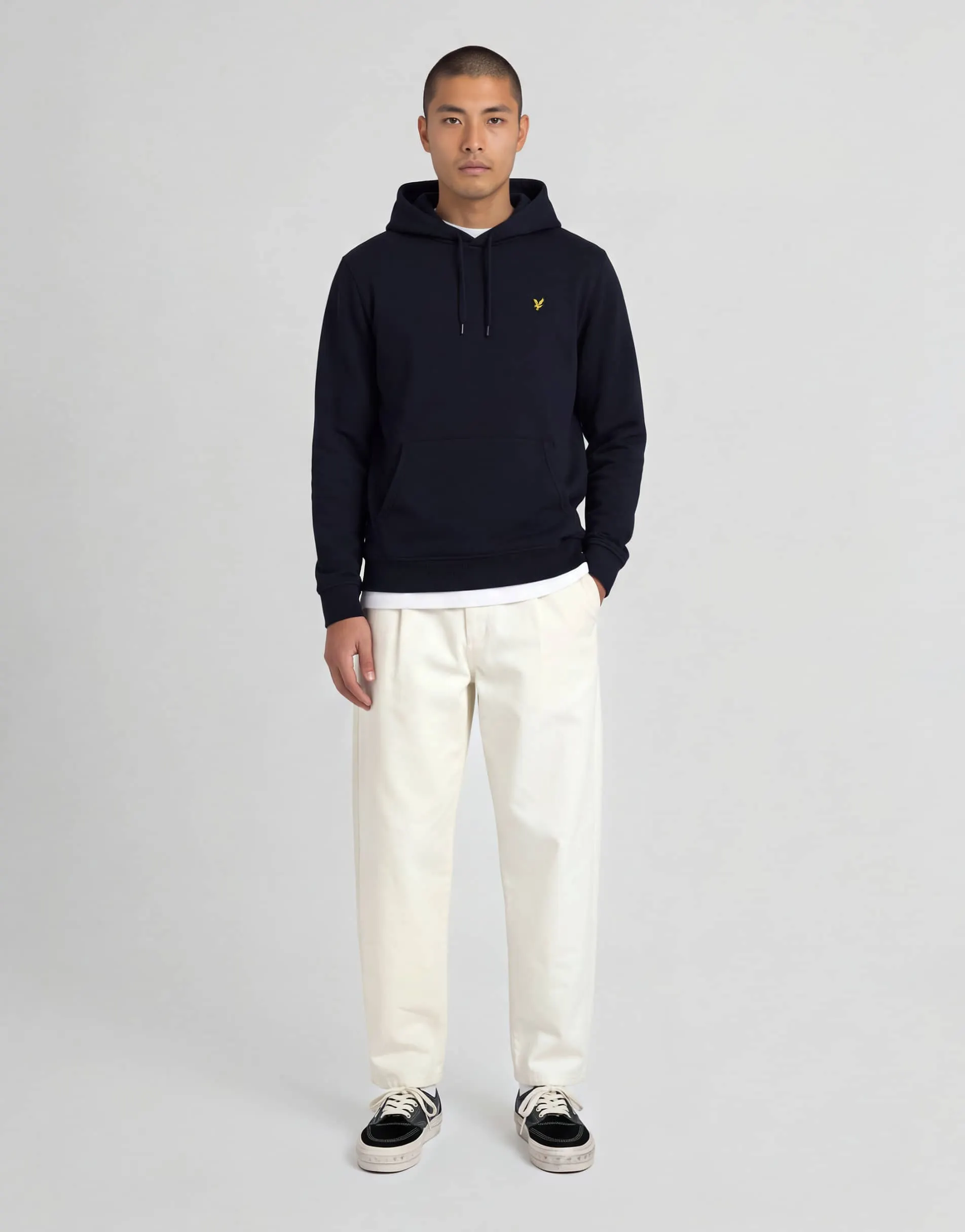 Lyle & Scott Mid layers pullover hoodie in z271 dark navy