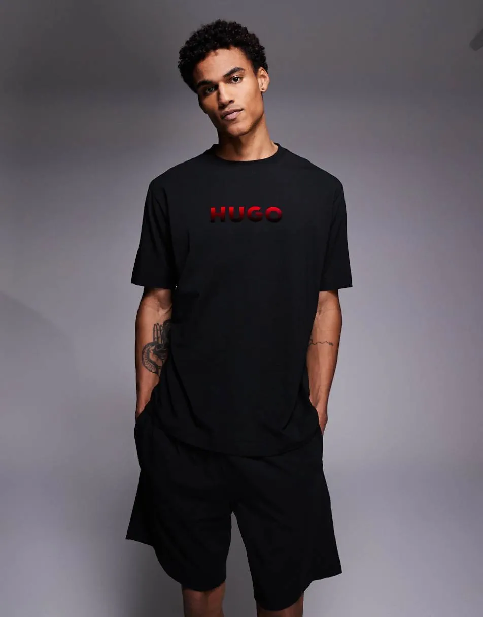 HUGO Bodywear Ray t-shirt in black