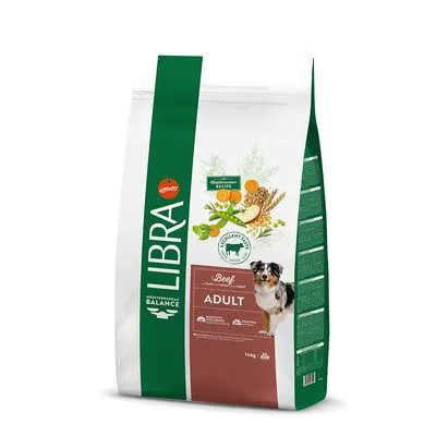 Croquettes Libra 2 x 12 ou 14 kg pour chien : 30 % de remise sur le 2ème sac ! Adult bœuf (2 x 14 kg)