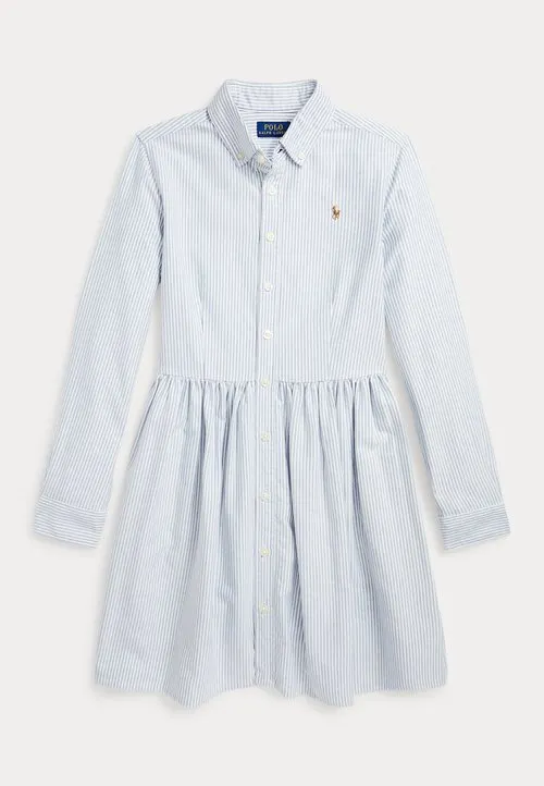 STRIPED COTTON OXFORD SHIRTDRESS 7-14Y - Skjortekjole - blue/white