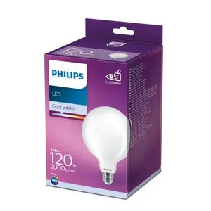 Lampadina LED GLOBO 120W E27 4000K NON DIM, LED, E27 globo, smerigliato, 13W= 2000 LM (equiv 120 W), 180°, PHILIPS