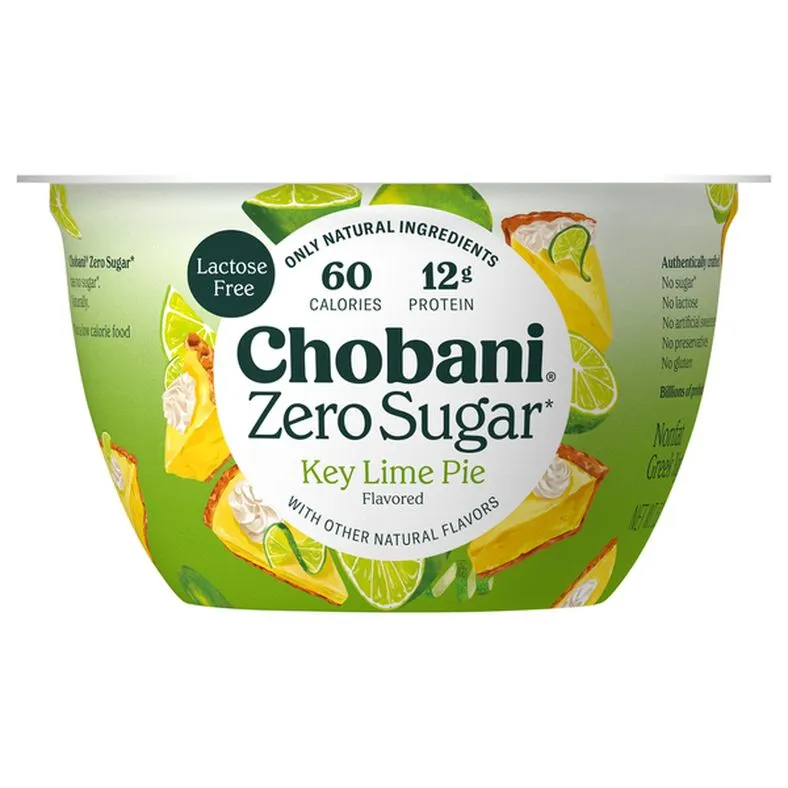 Chobani Zero Sugar Nonfat Key Lime Pie Flavored Greek Yogurt