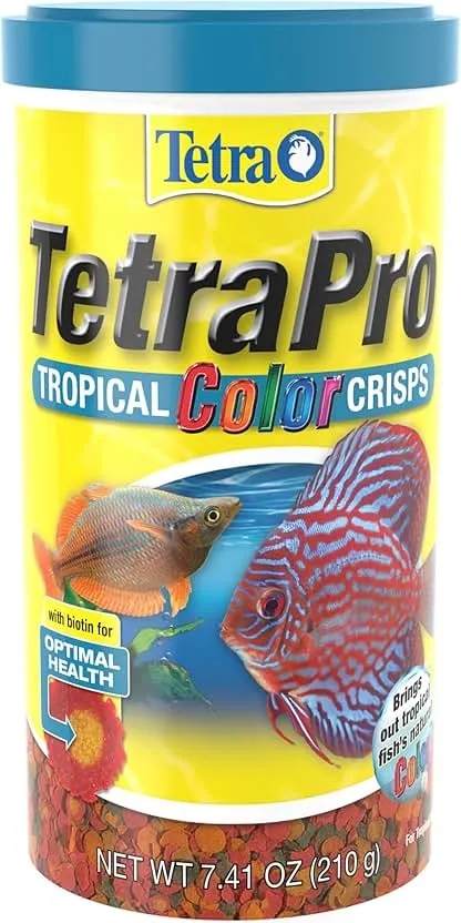 TetraPro Tropical Color Crisps, Fish Food With Natural Color Enhancers, Tropical Fish Food, 7.41 Ounces TetraPro Tropical Color Crisps, Fish Food With Natural Color…