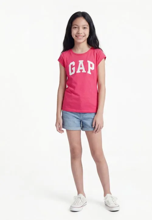 KIDS GAP LOGO T-SHIRT - T-shirts med print - wednesday pink