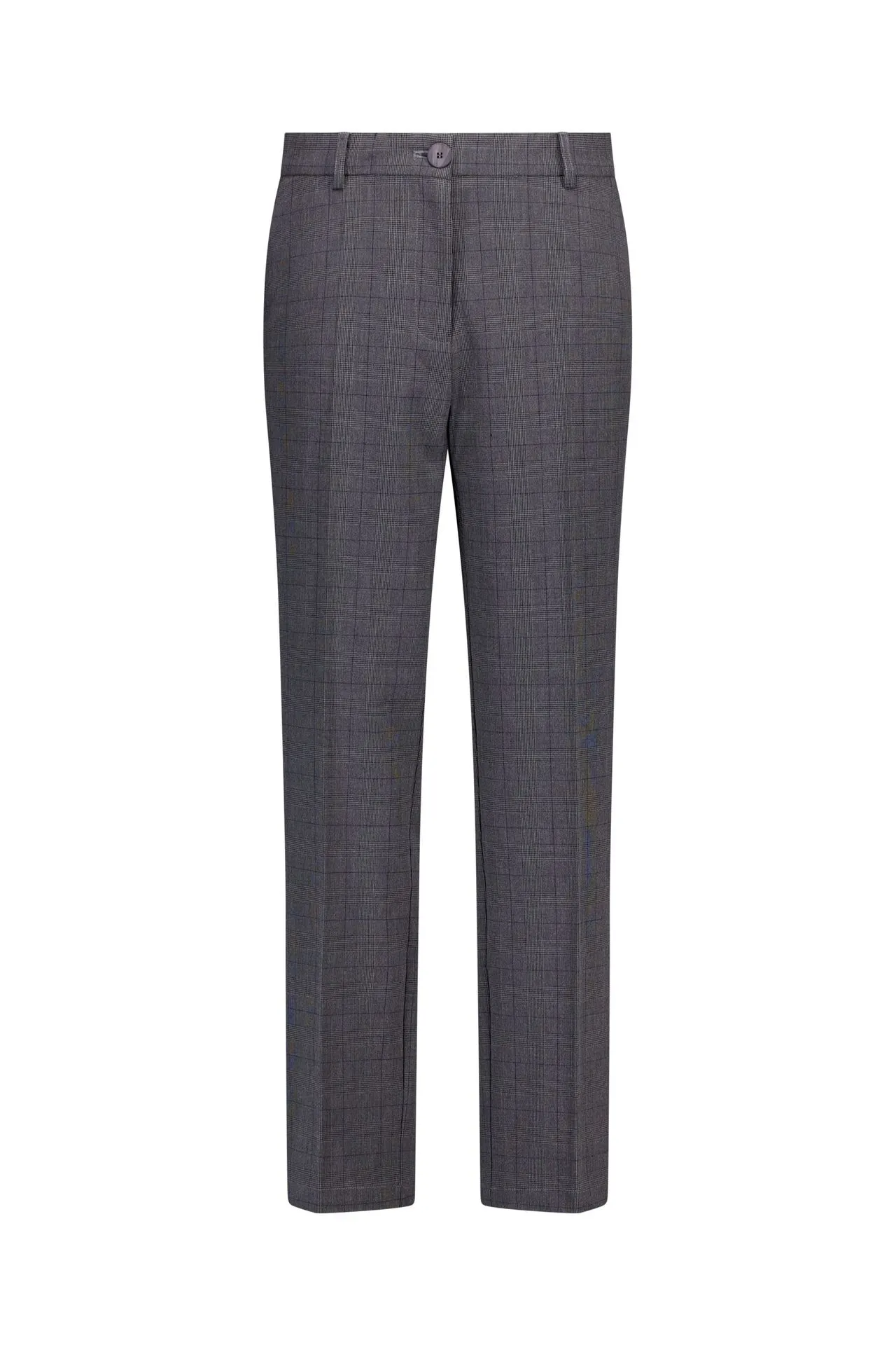 Slim fit broek | Grijs | Geruit