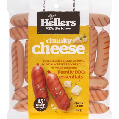 Hellers Flavoured Precooked Sausages 1kg Varieties