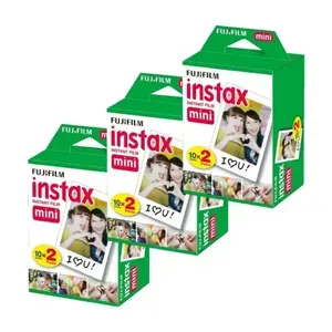 3 Rollos Instax Mini Fujifilm x20 Cada Uno 60 Fotos Original Envuelto