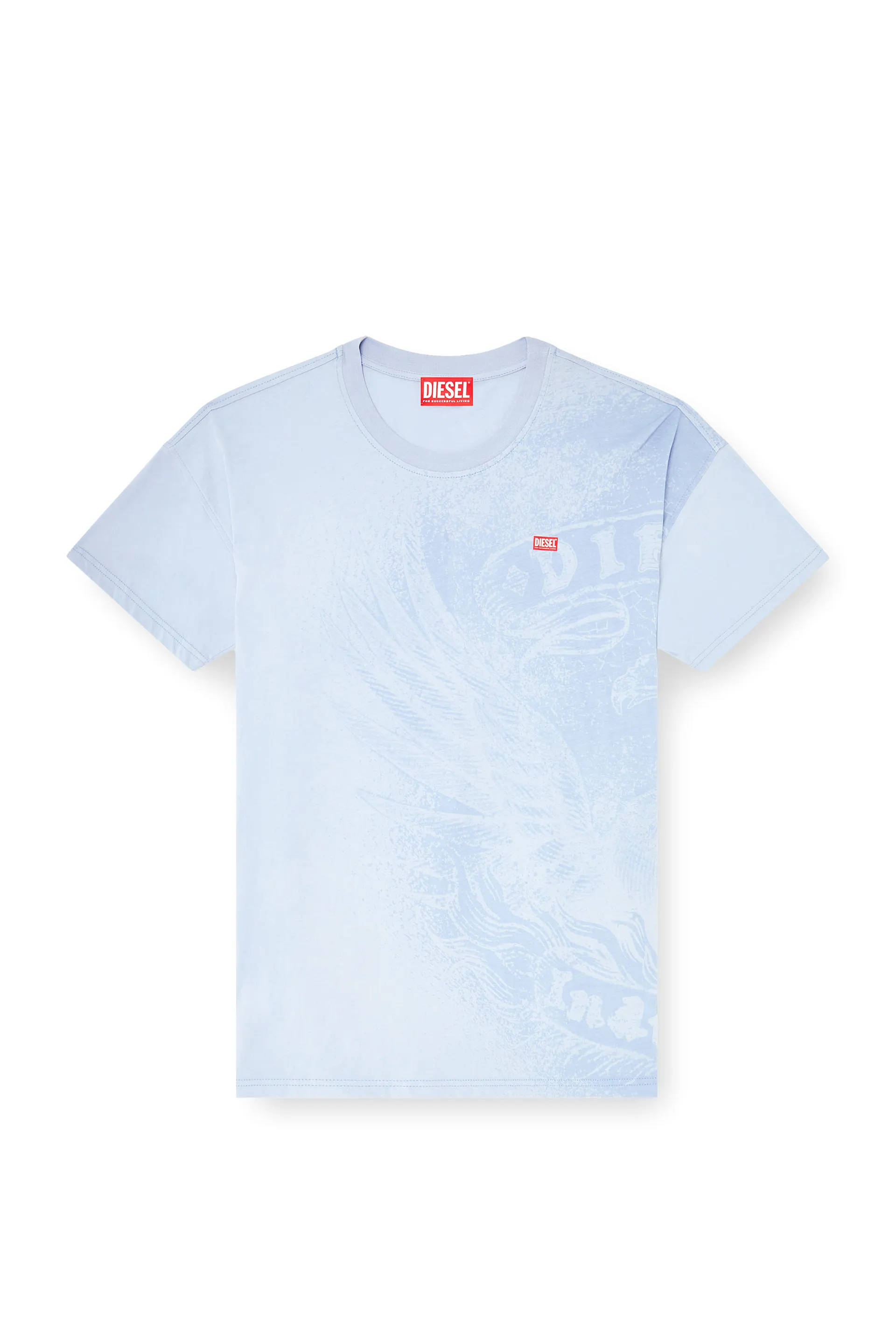 Relaxed T-shirt with pigment prints