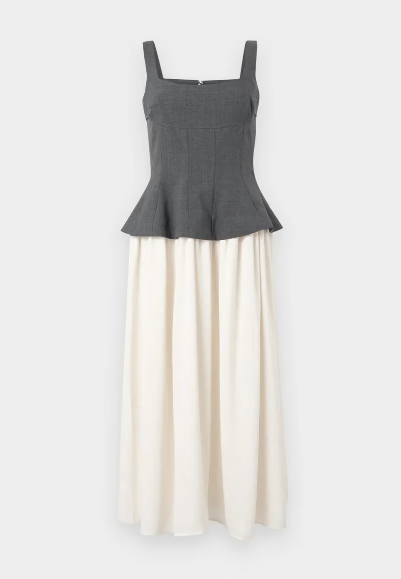 CORSET LONG DRESS - Kjole - melange grey/cream