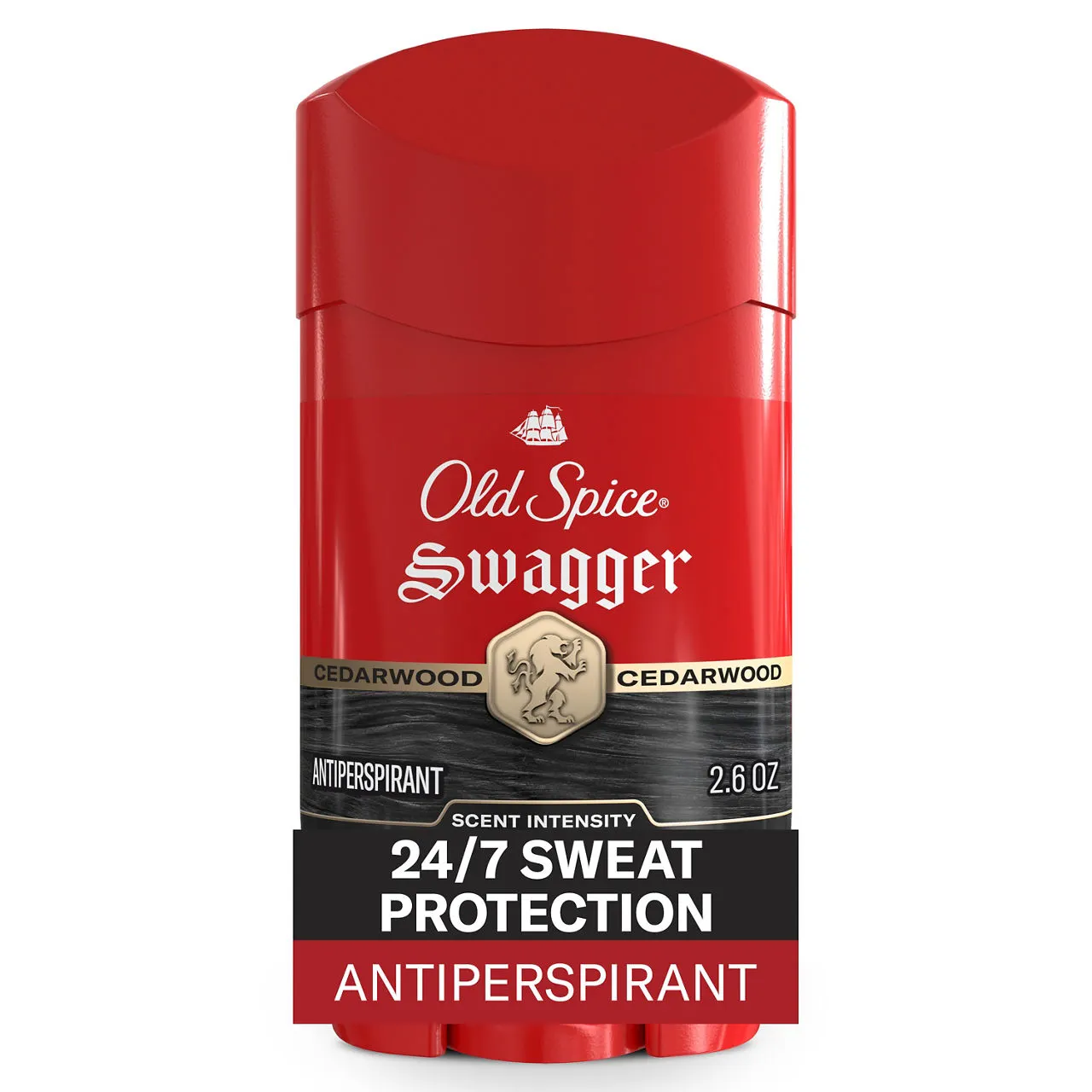Old Spice Red Collection Deodorant for Men, Swagger Scent, Antiperspirant, Lasting Protection, 2.6oz