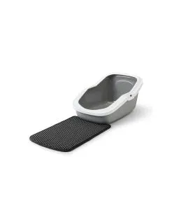 Savic Litter Catcher Mat Nestor & Aseo - Kattenbakaccessoires - 33x49x1 cm Zwart