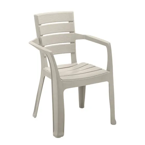 Silla de jardín con apoyabrazos Barú color taupe Rimax