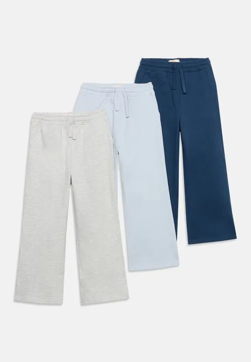 3 PACK - Joggebukse - light blue/dark blue/mottled grey