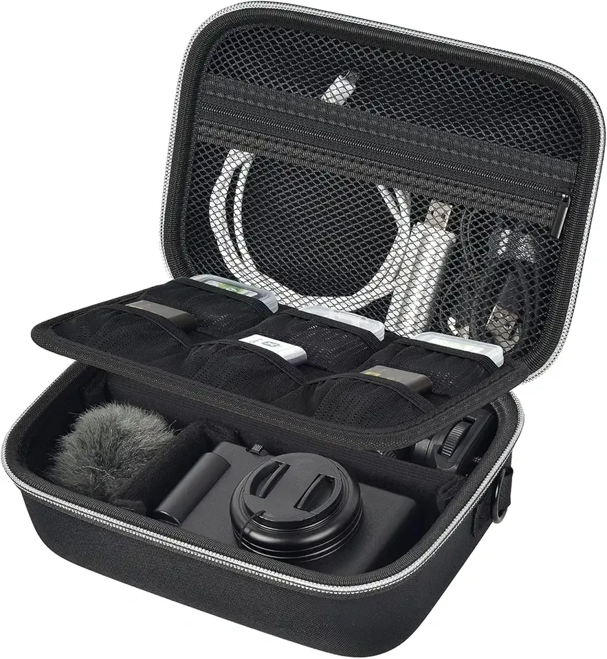 Digital Camera Case for Sony ZV-1/ ZV-1F/ ZV-1 II Camera for Content Creators, Protective Travel Storage Bag with Extra Pockets for Cables, Batteries, SD Cards, Tripod & Microphone (Box Only)