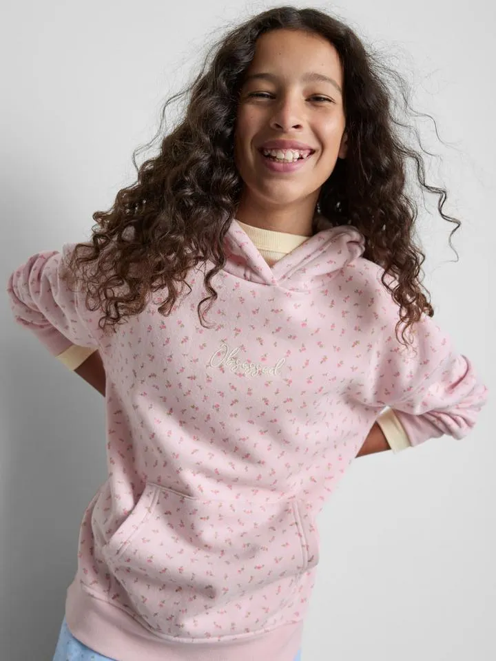 7–15 ans | Sweat à capuche et petites fleurs en coton majoritaire