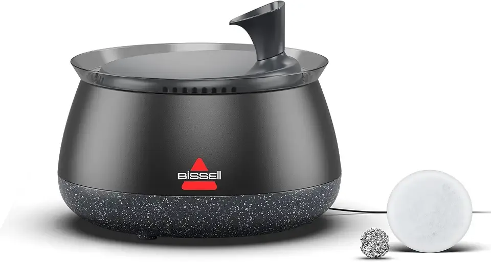 BISSELL HydrateWell Cat Water Fountain, 91oz, 4408 | Wireless pump; SlimeShield technology; 5-layer filtration; ultra-quiet operation; automatic dispensing