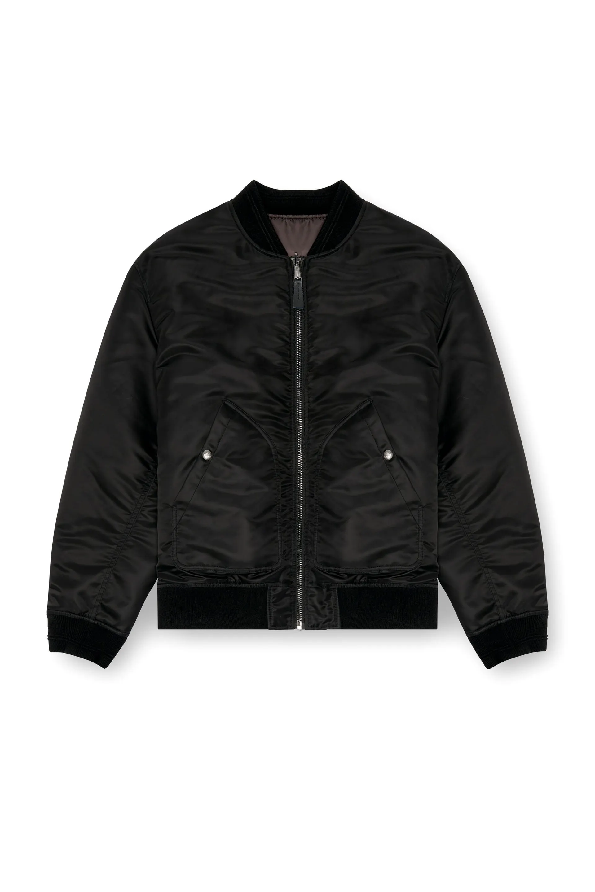 Bomber jacket in padded nylon with Oval D