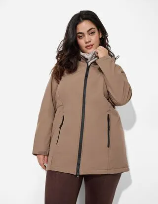 Parka - Tasche applicate - grigio