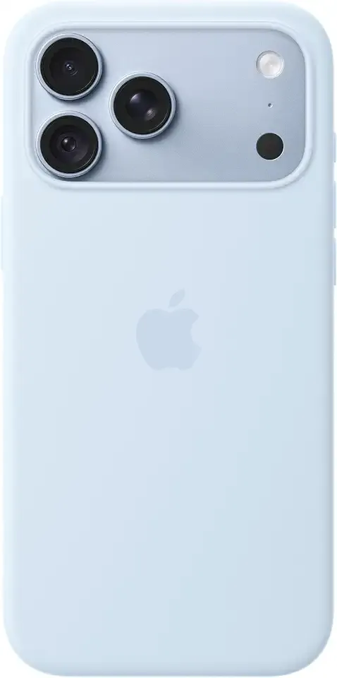 Apple iPhone 18 Pro Max Silicone Case with MagSafe – Crisp Blue ​​​​​​​