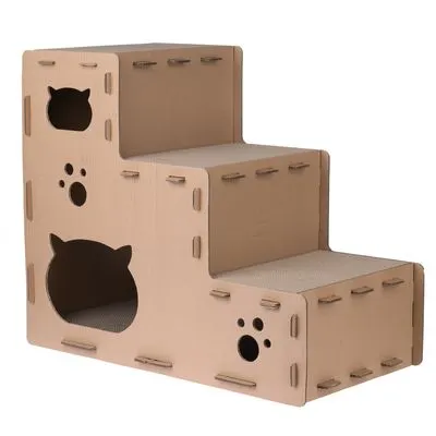 TIAKI Puzzle Escalier à griffer pour chat