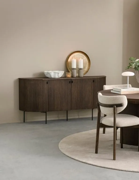 Linea buet skjenk 180 x 40, H 83 cm, mocca oljet