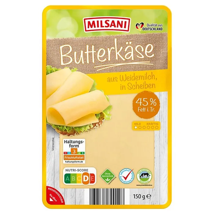 MILSANI Käsescheiben 150 g, Butterkäse