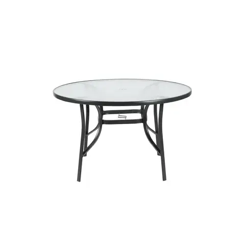 Mesa Redonda Metal y Vidrio 120cm