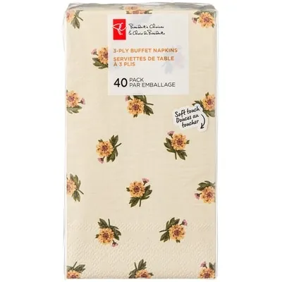 3 Ply Buffet Napkins 40 Pack - Marigold