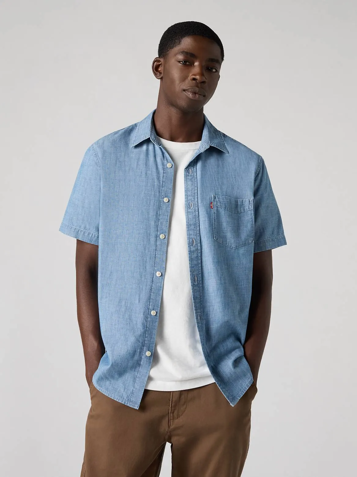 Short Sleeve Sunset One Pocket Standard Fit Shirt