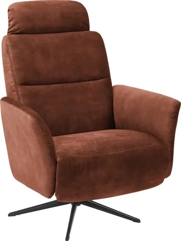 Remo recliner manuell, stoff Adore Copper, Polaris sokkel sort