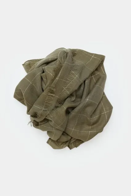 Sjaal met lurex ruiten