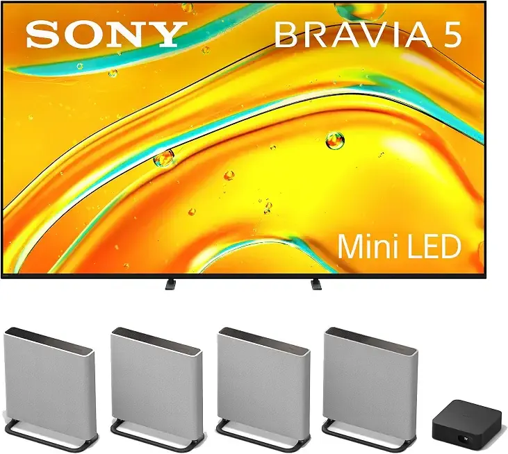 Sony K-85XR50 Mini LED 4K HDR TV with a HT-A9M2 BRAVIA Soundbar (2025) | XR Processor, XR Triluminos Pro, XR Contrast Booster 10, XR Clear Image, 85", AI Super Resolution, Theater Quad, Dolby Atmos