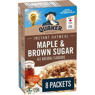Maple & Brown Sugar Flavour Instant Oatmeal