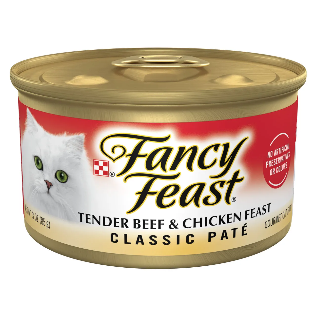 Purina Fancy Feast Tender Beef and Chicken Feast Classic Grain Free Wet Cat Food Pate