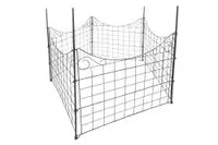 Metall-Gartenzaun, M10, pulverbeschichtet, ca. 77,5 x 64 cm - Anthrazit