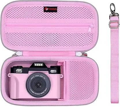 XANAD Hard Case for Sony a6400 a6700 a6000 a6100 a5100 a5000/Sony ZV-E10 ZV1 ZV1F ZV-E10 II Mirrorless Digital Camera, with Shoulder Strap,Pink XANAD Hard Case for Sony a6400 a6700 a6000 a6100 a…