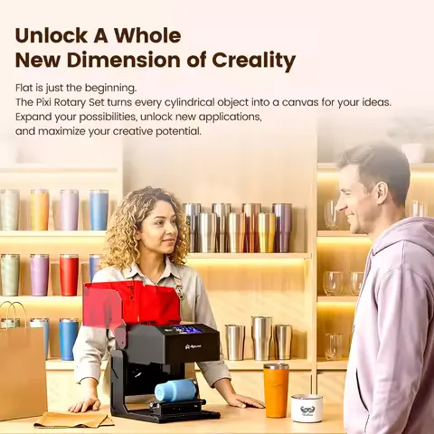 AlgoLaser Mini Portable 5W Laser Engraver Cutter with Rotary Roller OPTIONS DIY Tools Logo Etcher for Wood Desktop Laser Engraver for Metal Tumblers